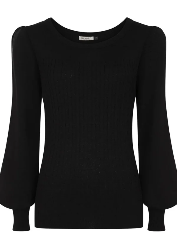 Banned Una Cable 40's Jumper Black