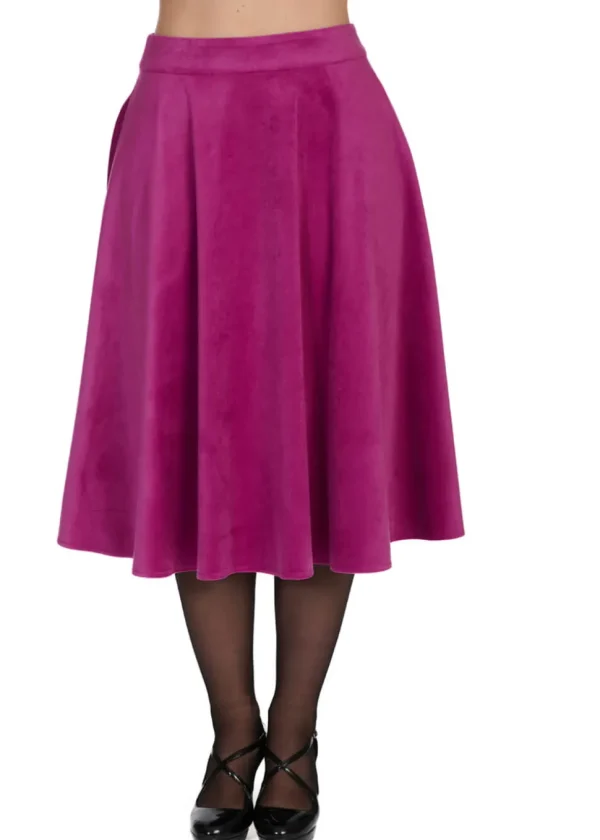 Banned Velvet Dreams 50's Swing Skirt Purple