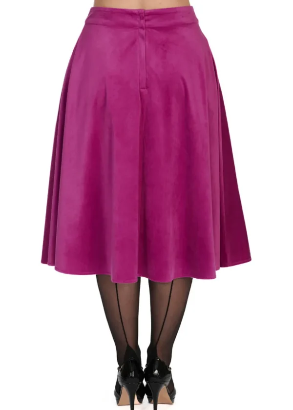 Banned Velvet Dreams 50's Swing Skirt Purple