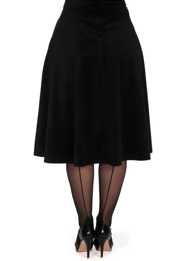 Banned Velvet Dreams 50's Swing Skirt Black