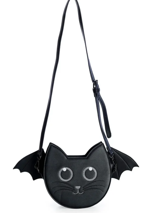 Banned Wendigo Bat Cat Shoulderbag Black