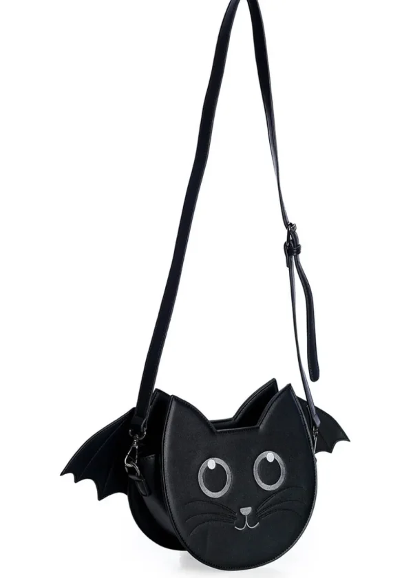 Banned Wendigo Bat Cat Shoulderbag Black