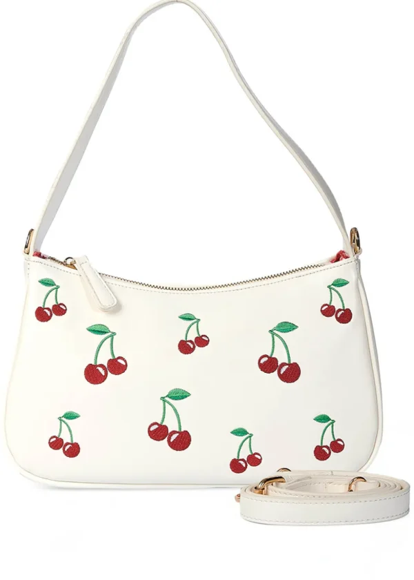 Banned Wild Cherry 50's Shoulderbag Offwhite
