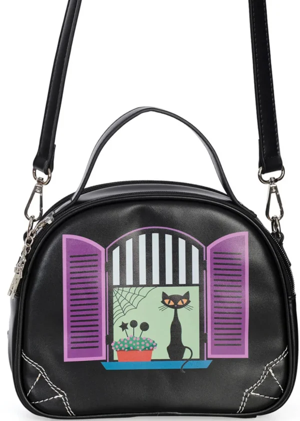 Banned Window Cat Bag Black