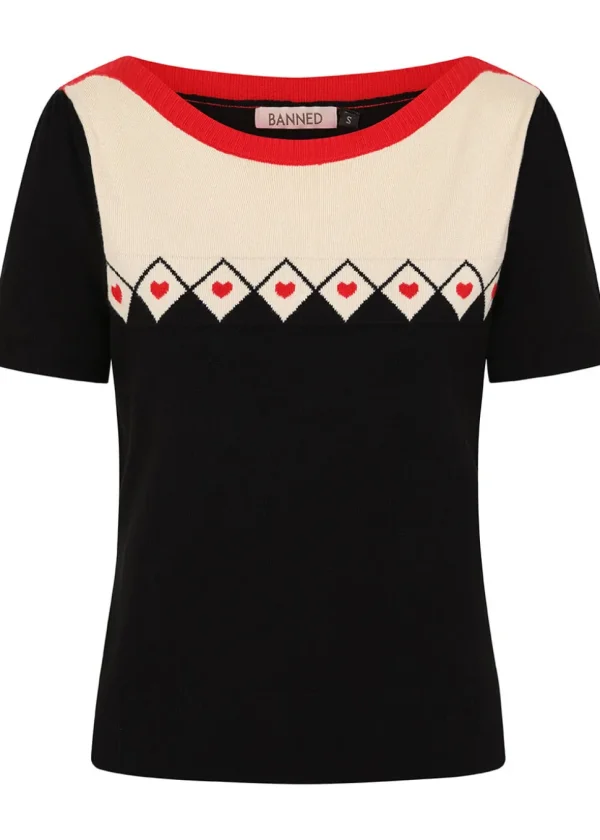 Banned Winona Hearts Jumper Black