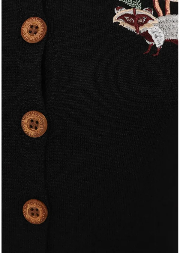 Banned Woodland Mushroom 40's Cardigan Black
