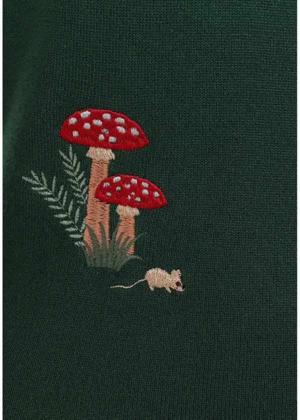 Banned Woodland Mushroom 40's Cardigan Green