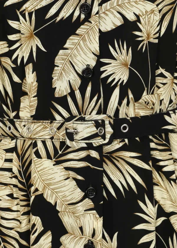 Banned Yvette Tiki 40's Dress Black