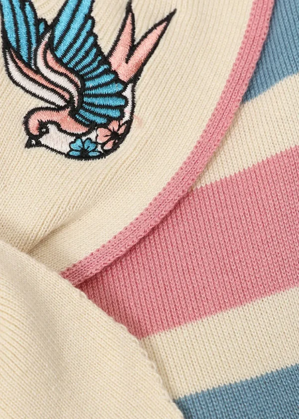 Banned Zelda Swallow Striped Jumper Cream
