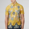 Ben Sherman Abstract Botanical Shirt Sunflower