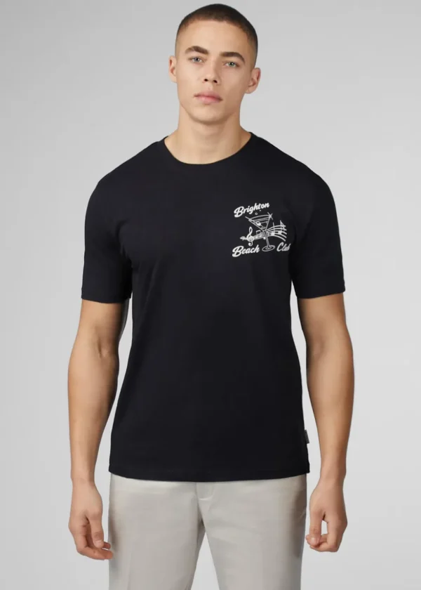 Ben Sherman Brighton Beach Club T-Shirt Black