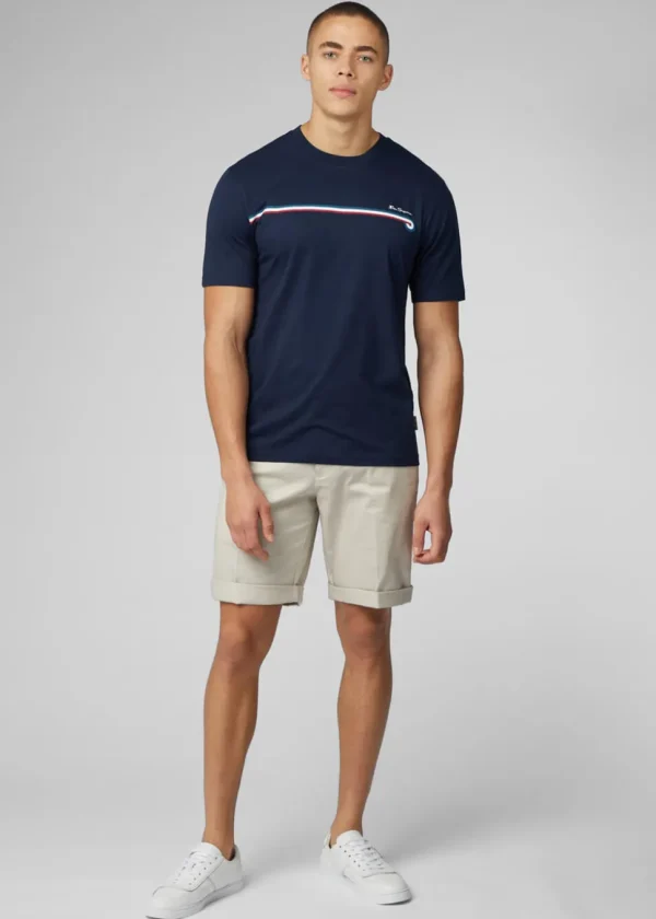 Ben Sherman Core Stripe T-Shirt Dark Navy