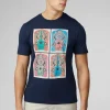 Ben Sherman Guitar Festival Poster T-Shirt Dark Navy