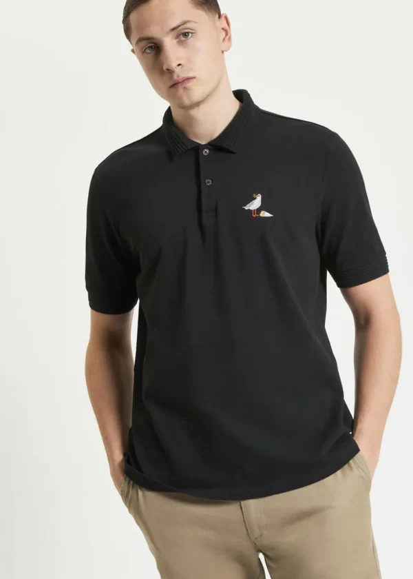 Ben Sherman Gull Embroidery Polo Zwart
