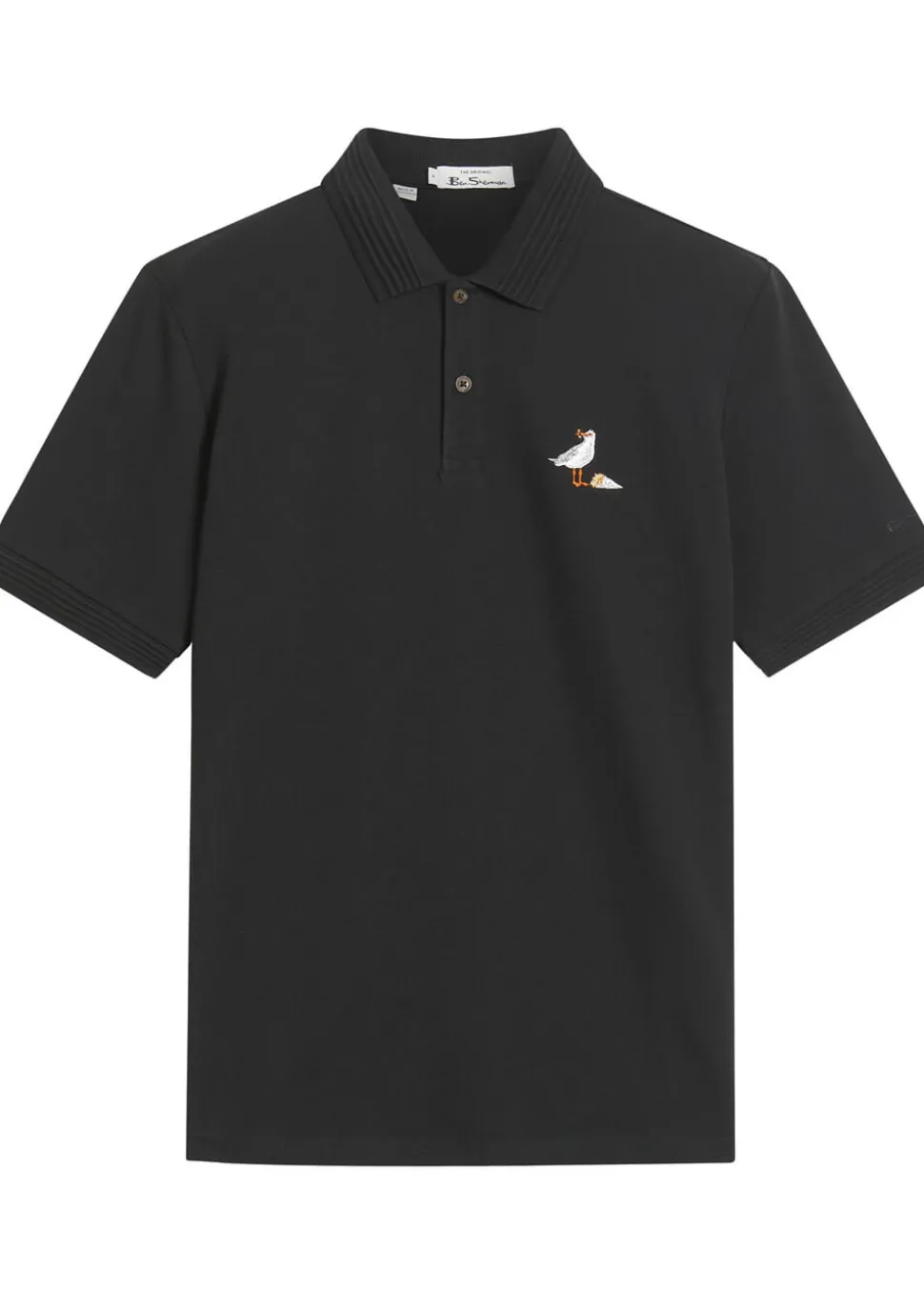 ben_sherman_gull_embroide_1.webp Ben Sherman Gull Embroidery Polo Zwart