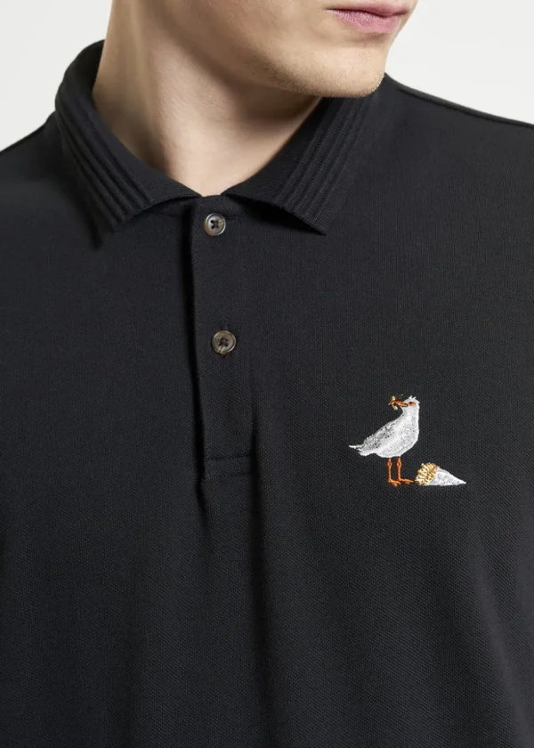 Ben Sherman Gull Embroidery Polo Zwart
