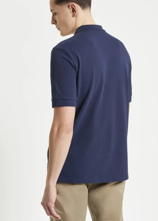 Ben Sherman Mod Pique Shirt Navy Blue