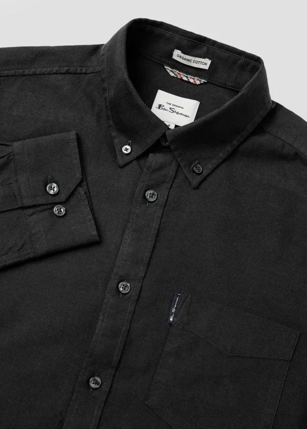 Ben Sherman Organic Oxford Long Sleeve Shirt Black