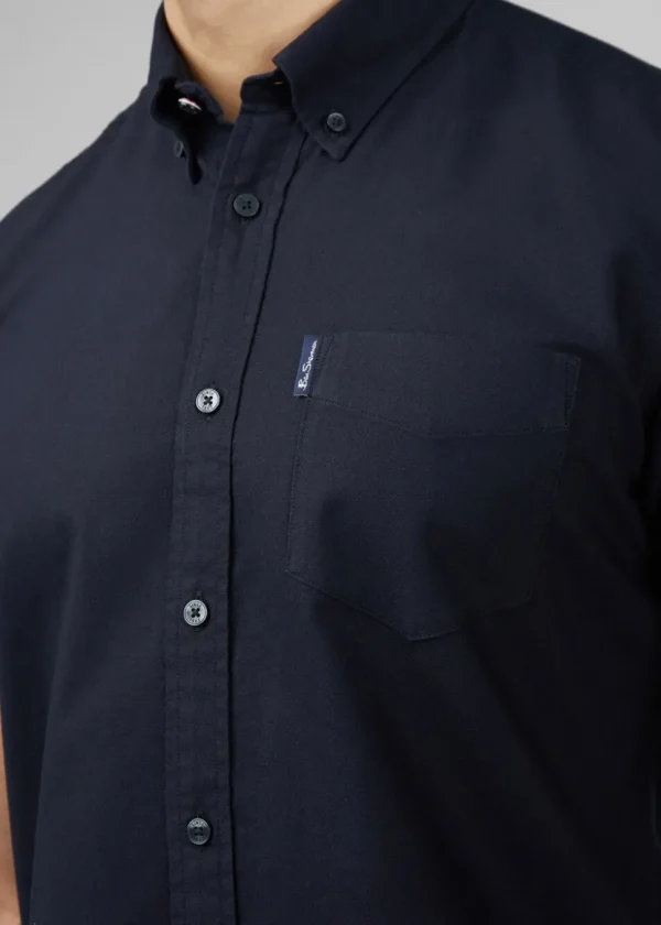 Ben Sherman Organic Oxford Short Sleeve Shirt Black