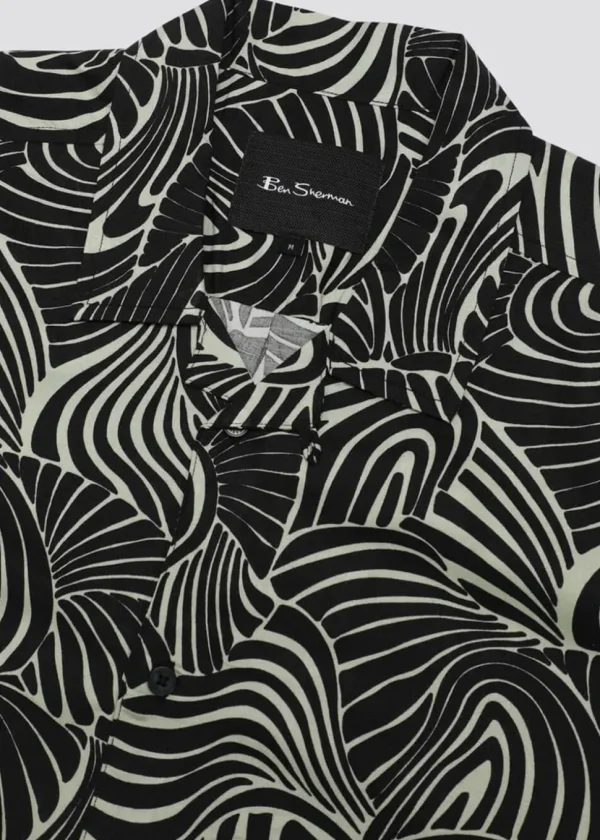 Ben Sherman Psychadelic Swirl Mint Shirt