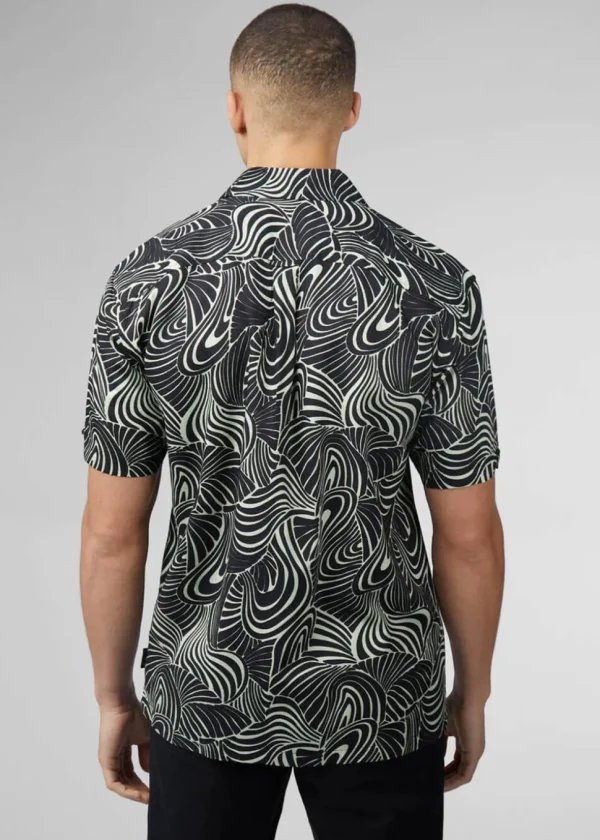 Ben Sherman Psychadelic Swirl Mint Shirt