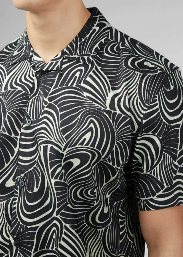 Ben Sherman Psychadelic Swirl Mint Shirt