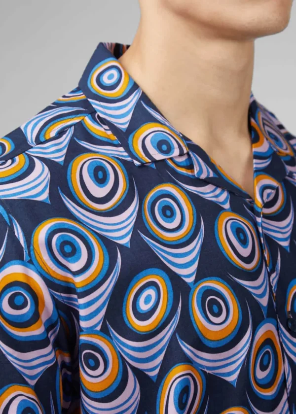 Ben Sherman Psychadelic Shirt in Violet