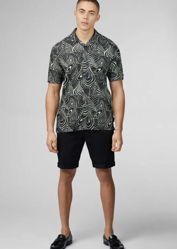 Ben Sherman Psychadelic Swirl Mint Shirt