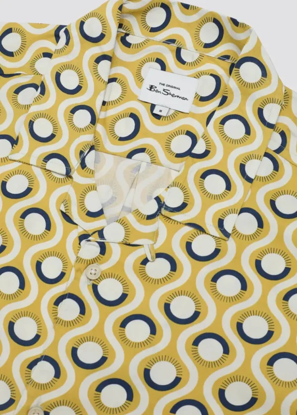 Ben Sherman Retro Geo Shirt Sunflower Yellow