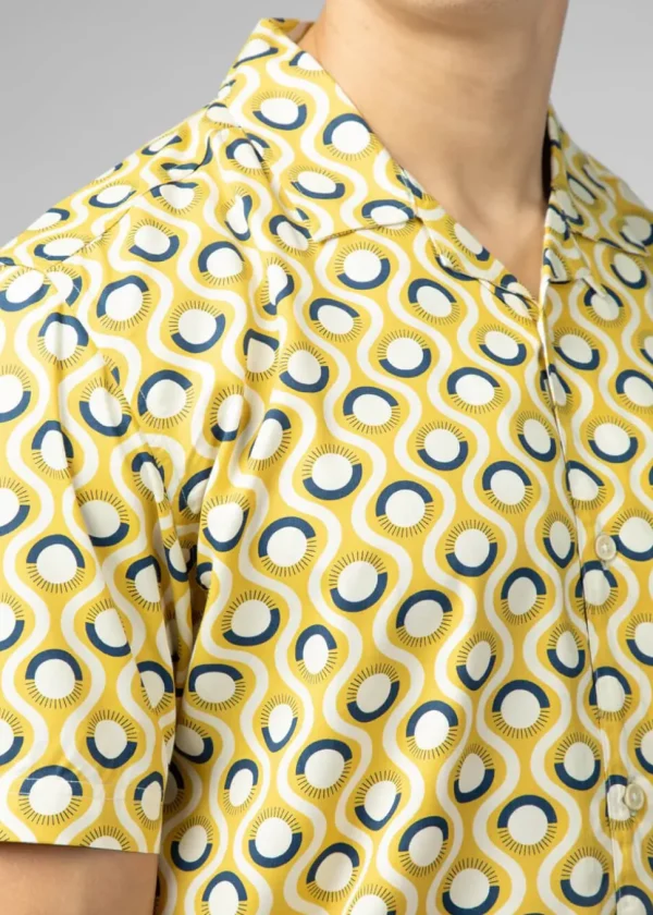 Ben Sherman Retro Geo Shirt Sunflower Yellow