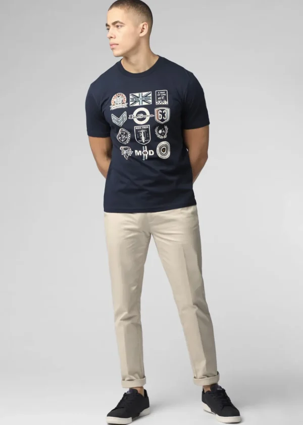 Ben Sherman Scooter Clubs T-Shirt Dark Navy