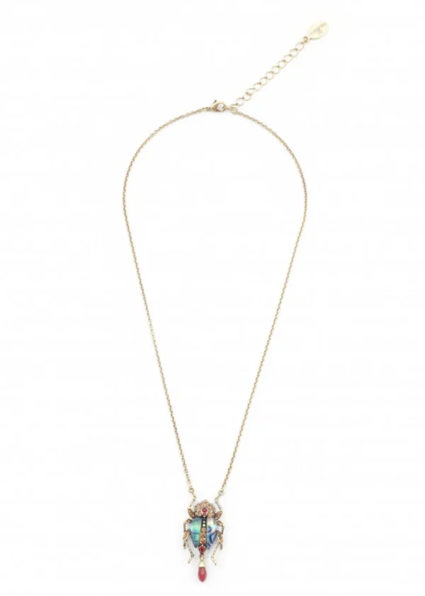 Bill Skinner Bejewelled Bug Necklace