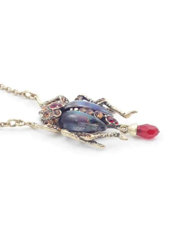 Bill Skinner Bejewelled Bug Necklace