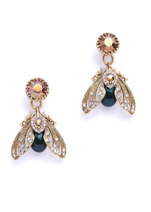 Bill Skinner Bejewelled Moth Drop Oorbellen