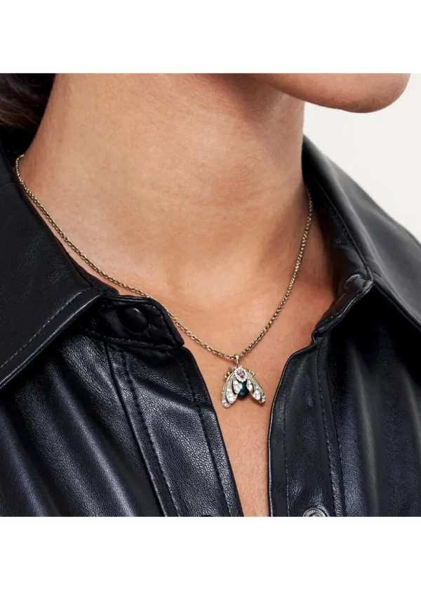 Bill Skinner Bejewelled Moth Necklace