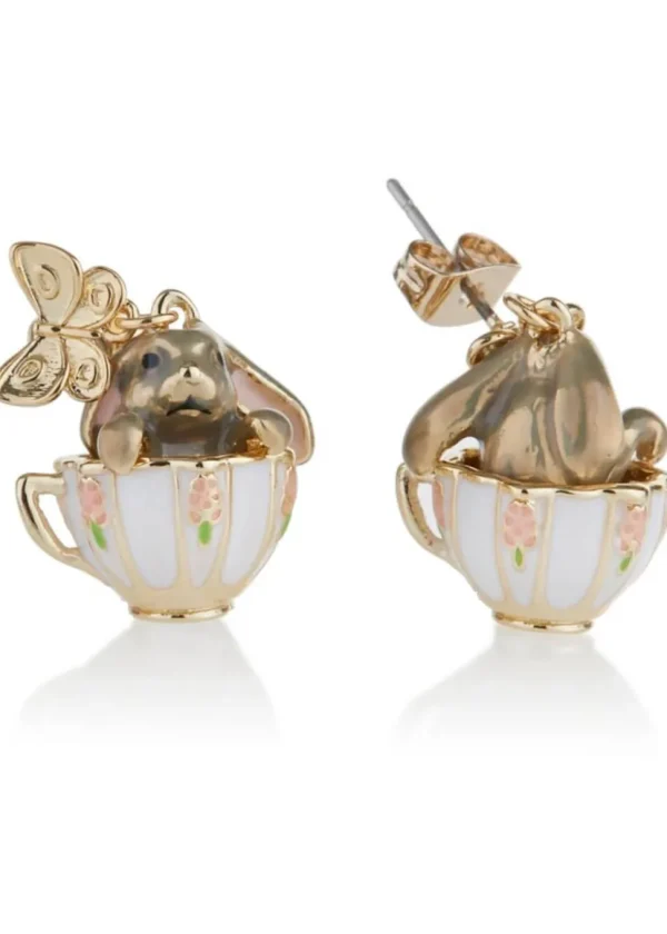 Bill Skinner Bunny in A Tea Cup Earrings