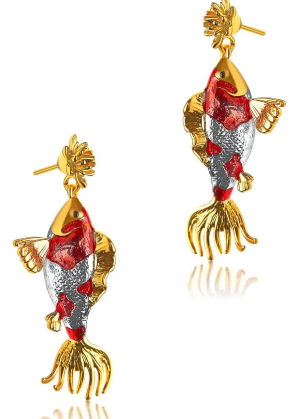 Bill Skinner Koi Carp Drop Earrings