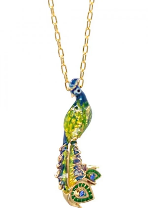 Bill Skinner Peacock Short Necklace