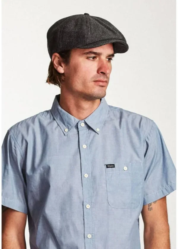 Brixton Brood Snap Cap Grey Black