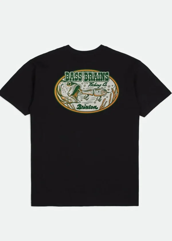 Brixton Men Bass Brains Swim T-Shirt Black