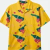 Brixton x Coca Cola Men's Bunker Shirt Yellow