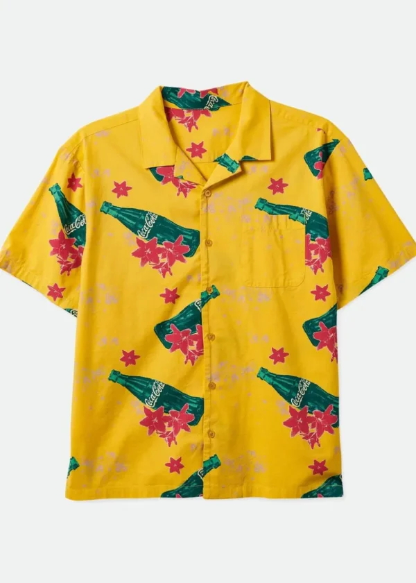 Brixton x Coca Cola Men's Bunker Shirt Yellow