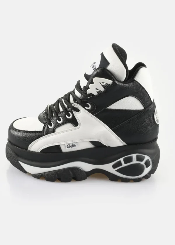 Buffalo London 1340-14 2.0 Vegan Platform Sneakers in Black White