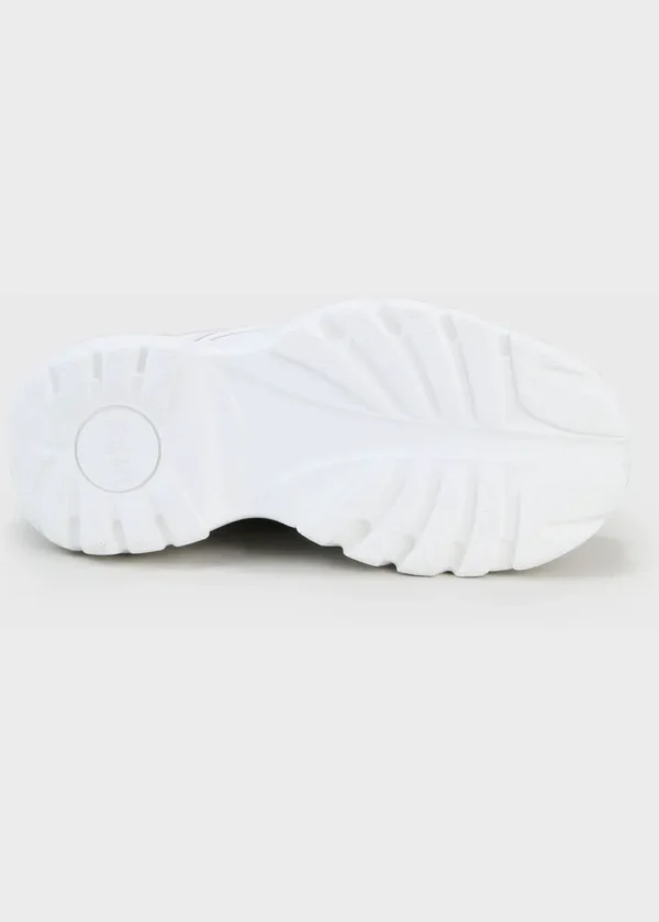 Buffalo London Classic Low Leather Platform Sneakers in White