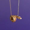 Camp Hollow Python Snake Necklace Brown