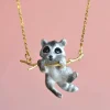 Camp Hollow Rascal Raccoon Necklace Multi