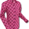 Chenaski Mens Dotsgrid 70's Shirt Red