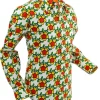 Chenaski Mens Shirt Flowergrid Cream