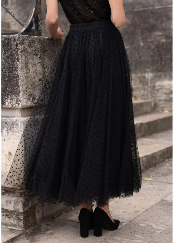 Choklate Paris Heart 50's Tulle Skirt Black