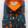 Claudio Lugli Mens Electric Guitars Shirt Navy